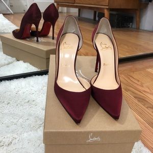 Burgundy Christian Louboutin heels